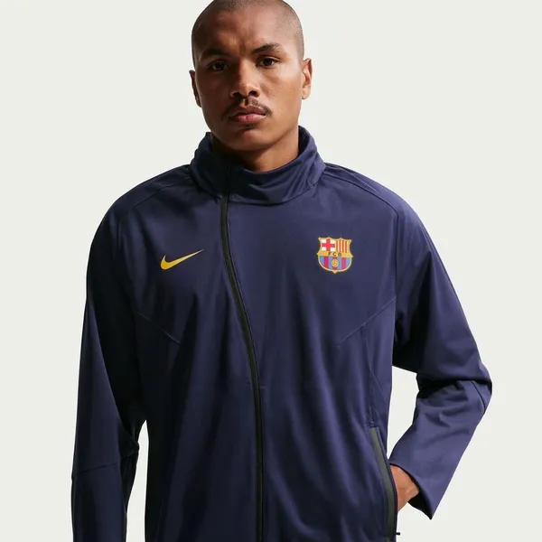 Barcelona Regnjakke Shield - Blå/Gul