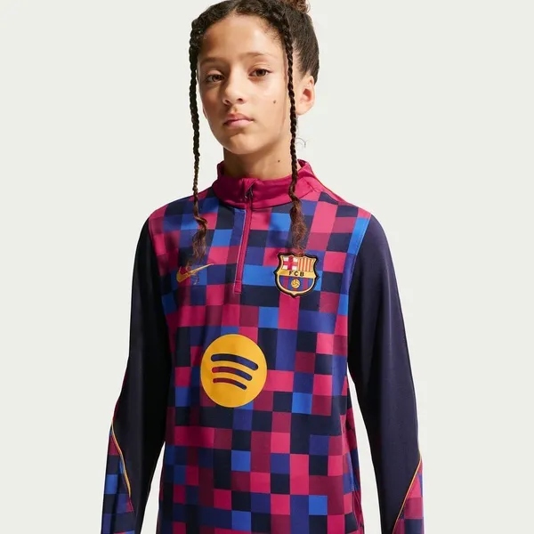 Barcelona Træningstrøje Dri-FIT Strike - Bordeaux/Blå/Gul Børn